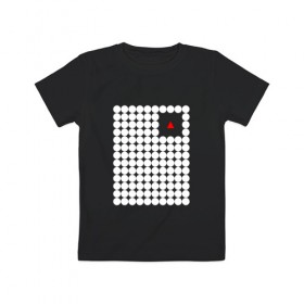 Детская футболка хлопок с принтом Взаперти в Тюмени, 100% хлопок | круглый вырез горловины, полуприлегающий силуэт, длина до линии бедер | круги | минимализм | треугольник