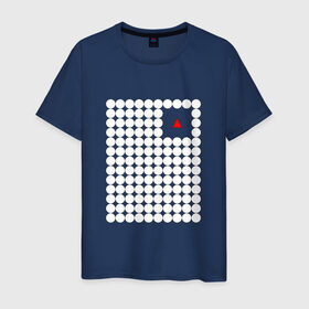 Мужская футболка хлопок с принтом Взаперти в Тюмени, 100% хлопок | прямой крой, круглый вырез горловины, длина до линии бедер, слегка спущенное плечо. | круги | минимализм | треугольник