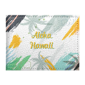 Обложка для студенческого билета с принтом Aloha Hawaii в Тюмени, натуральная кожа | Размер: 11*8 см; Печать на всей внешней стороне | aloha | summer | sun | travel | гавайи | лето | путешествия