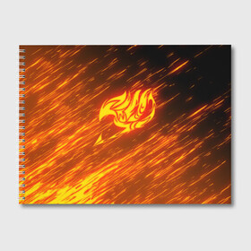 Альбом для рисования с принтом FAIRY TAIL NATSU DRAGNEEL ХВОСТ ФЕИ в Тюмени, 100% бумага
 | матовая бумага, плотность 200 мг. | Тематика изображения на принте: fairy tail | фейри теил | хвост феи