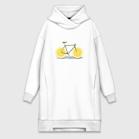 Платье-худи хлопок с принтом Велосипед в Тюмени,  |  | bike | вело | велосипед | лимон