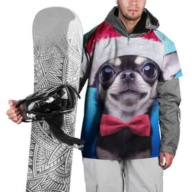 Накидка на куртку 3D с принтом рождество в Тюмени, 100% полиэстер |  | dog | happy new year | бантик | взгляд | глаза | новый год | пинчер | праздник | санта клаус | собака | той терьер