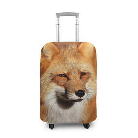 Чехол для чемодана 3D с принтом Лисичка в Тюмени, 86% полиэфир, 14% спандекс | двустороннее нанесение принта, прорези для ручек и колес | животные | зверь | лиса | лисичка | природа | рыжая | фыр