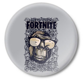 Значок с принтом Fortnite Fan Art в Тюмени,  металл | круглая форма, металлическая застежка в виде булавки | fortnite | save | the | world | битва | борьба | выживани | зомби | королевская | монстры | симулятора | фортнайт