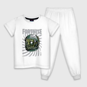 Детская пижама хлопок с принтом Fortnite Fan Art в Тюмени, 100% хлопок |  брюки и футболка прямого кроя, без карманов, на брюках мягкая резинка на поясе и по низу штанин
 | 