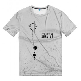 Мужская футболка 3D с принтом It`s how we survive в Тюмени, 100% полиэфир | прямой крой, круглый вырез горловины, длина до линии бедер | 