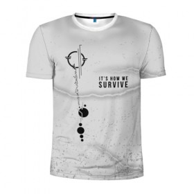 Мужская футболка 3D спортивная с принтом It`s how we survive в Тюмени, 100% полиэстер с улучшенными характеристиками | приталенный силуэт, круглая горловина, широкие плечи, сужается к линии бедра | 