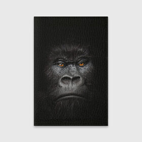 Обложка для паспорта матовая кожа с принтом Горилла 3D в Тюмени, натуральная матовая кожа | размер 19,3 х 13,7 см; прозрачные пластиковые крепления | Тематика изображения на принте: горилла | животные | обезьянка