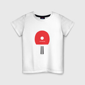 Детская футболка хлопок с принтом Я люблю пинг понг в Тюмени, 100% хлопок | круглый вырез горловины, полуприлегающий силуэт, длина до линии бедер | Тематика изображения на принте: 