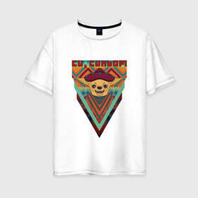 Женская футболка хлопок Oversize с принтом Си Синьор! в Тюмени, 100% хлопок | свободный крой, круглый ворот, спущенный рукав, длина до линии бедер
 | голова собаки | мексика | синьор | собака | сомбреро | текила | чихуа | чихуахуа | этника