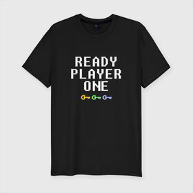 Мужская футболка премиум с принтом Ready Player One в Тюмени, 92% хлопок, 8% лайкра | приталенный силуэт, круглый вырез ворота, длина до линии бедра, короткий рукав | 