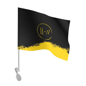 Флаг для автомобиля с принтом TWENTY ONE PILOTS TOP в Тюмени, 100% полиэстер | Размер: 30*21 см | 21 pilots | 21p | music | rock | top | trench | twenty one pilots | группа | музыка | рок