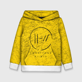 Детская толстовка 3D с принтом TWENTY ONE PILOTS TOP в Тюмени, 100% полиэстер | двухслойный капюшон со шнурком для регулировки, мягкие манжеты на рукавах и по низу толстовки, спереди карман-кенгуру с мягким внутренним слоем | Тематика изображения на принте: 21 pilots | 21p | music | rock | top | trench | twenty one pilots | группа | музыка | рок