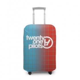Чехол для чемодана 3D с принтом TWENTY ONE PILOTS TOP в Тюмени, 86% полиэфир, 14% спандекс | двустороннее нанесение принта, прорези для ручек и колес | 21 pilots | 21p | music | rock | top | trench | twenty one pilots | группа | музыка | рок
