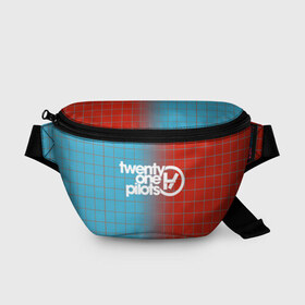 Поясная сумка 3D с принтом TWENTY ONE PILOTS TOP в Тюмени, 100% полиэстер | плотная ткань, ремень с регулируемой длиной, внутри несколько карманов для мелочей, основное отделение и карман с обратной стороны сумки застегиваются на молнию | 21 pilots | 21p | music | rock | top | trench | twenty one pilots | группа | музыка | рок