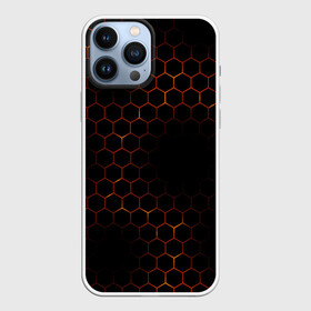 Чехол для iPhone 13 Pro Max с принтом СТАЛЬНАЯ БРОНЯ в Тюмени,  |  | geometry | orange | steel | texture | yellow | абстракция | броня | геометрия | защита | костюм | соты | сталь | текстура | цветные