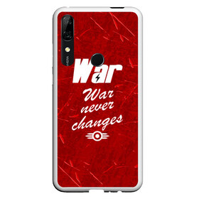 Чехол для Honor P Smart Z с принтом WAR NEVER CHANGES в Тюмени, Силикон | Область печати: задняя сторона чехла, без боковых панелей | Тематика изображения на принте: 101 | 111 | 76 | atom cats | bethesda | brotherhood of steel | fallout | nuka cola | outcast | tunnel snakes | vault | war | братство стали | бункер | война | убежище | фолаут | фоллаут | ядеркола