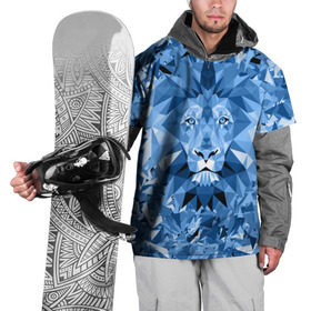 Накидка на куртку 3D с принтом Сине-бело-голубой лев в Тюмени, 100% полиэстер |  | Тематика изображения на принте: fczp | spb | zenit | белый | геометрия | зенит | питер | санкт петербург | синий | спб | треугольники