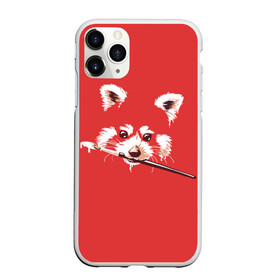 Чехол для iPhone 11 Pro Max матовый с принтом Красная панда в Тюмени, Силикон |  | енот | кисть | лиса | малая панда | художник