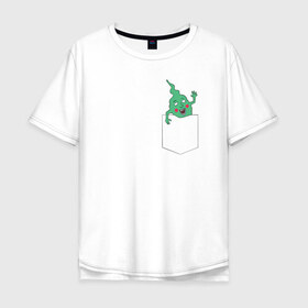 Мужская футболка хлопок Oversize с принтом Green в Тюмени, 100% хлопок | свободный крой, круглый ворот, “спинка” длиннее передней части | Тематика изображения на принте: anime | mob psycho 100 | shigeo kageyama | аниме | моб психо 100