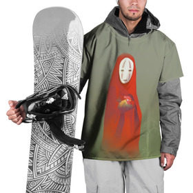 Накидка на куртку 3D с принтом Унесенные призраками в Тюмени, 100% полиэстер |  | spirited away | аниме | безликий | унесённые призраками | хаяо миядзаки