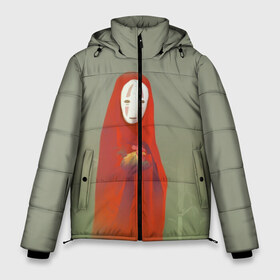 Мужская зимняя куртка 3D с принтом Унесенные призраками в Тюмени, верх — 100% полиэстер; подкладка — 100% полиэстер; утеплитель — 100% полиэстер | длина ниже бедра, свободный силуэт Оверсайз. Есть воротник-стойка, отстегивающийся капюшон и ветрозащитная планка. 

Боковые карманы с листочкой на кнопках и внутренний карман на молнии. | spirited away | аниме | безликий | унесённые призраками | хаяо миядзаки
