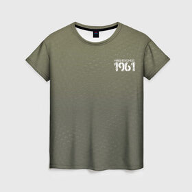 Женская футболка 3D с принтом #Нашкосмос 1961 в Тюмени, 100% полиэфир ( синтетическое хлопкоподобное полотно) | прямой крой, круглый вырез горловины, длина до линии бедер | Тематика изображения на принте: армия | гагарин | градиент | защитная | зеленая | космос | ссср | хаки
