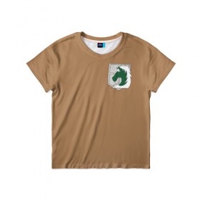 Детская футболка 3D с принтом Attack no Titan - Military Police в Тюмени, 100% гипоаллергенный полиэфир | прямой крой, круглый вырез горловины, длина до линии бедер, чуть спущенное плечо, ткань немного тянется | 