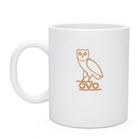 Кружка с принтом OVO owl в Тюмени, керамика | объем — 330 мл, диаметр — 80 мм. Принт наносится на бока кружки, можно сделать два разных изображения | drake | hotlinebling | more life | ovo | sixgod | дрейк