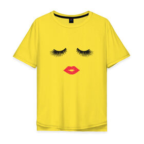Мужская футболка хлопок Oversize с принтом Лицо девушки в Тюмени, 100% хлопок | свободный крой, круглый ворот, “спинка” длиннее передней части | 