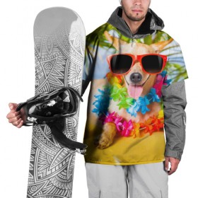 Накидка на куртку 3D с принтом пляж в Тюмени, 100% полиэстер |  | Тематика изображения на принте: sea | гавайи | лето | море | океан | отдых | очки | пляж | собака | той терьер