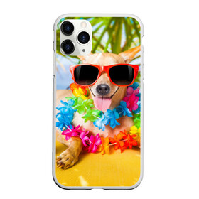 Чехол для iPhone 11 Pro матовый с принтом пляж в Тюмени, Силикон |  | Тематика изображения на принте: sea | гавайи | лето | море | океан | отдых | очки | пляж | собака | той терьер