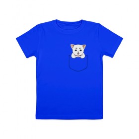 Детская футболка хлопок с принтом Sadaharu Pocket в Тюмени, 100% хлопок | круглый вырез горловины, полуприлегающий силуэт, длина до линии бедер | Тематика изображения на принте: anime | gin tama | gintama | аниме | гинтама