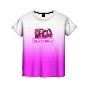 Женская футболка 3D с принтом BLACKPINK в Тюмени, 100% полиэфир ( синтетическое хлопкоподобное полотно) | прямой крой, круглый вырез горловины, длина до линии бедер | blackpink | k pop | блэк пинк | дженни | джису | лис | розэ