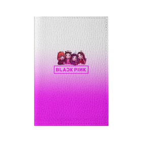 Обложка для паспорта матовая кожа с принтом BLACKPINK в Тюмени, натуральная матовая кожа | размер 19,3 х 13,7 см; прозрачные пластиковые крепления | Тематика изображения на принте: blackpink | k pop | блэк пинк | дженни | джису | лис | розэ
