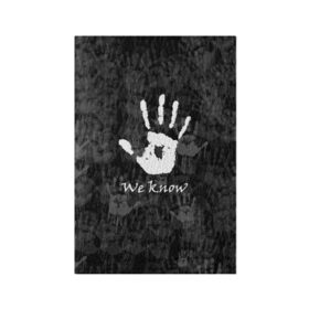 Обложка для паспорта матовая кожа с принтом WE KNOW в Тюмени, натуральная матовая кожа | размер 19,3 х 13,7 см; прозрачные пластиковые крепления | dovahkiin | fus ro dah | royal play | rpg | skyrim | tes | tes online | the elder scrolls | война | докавин | компьютерные игры | рпг