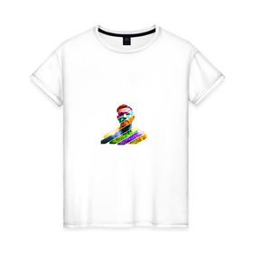 Женская футболка хлопок с принтом Conor McGregor в Тюмени, 100% хлопок | прямой крой, круглый вырез горловины, длина до линии бедер, слегка спущенное плечо | 