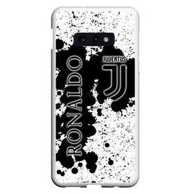 Чехол для Samsung S10E с принтом Ronaldo white and black в Тюмени, Силикон | Область печати: задняя сторона чехла, без боковых панелей | 7 | cristiano | juventus | ronaldo | криштиану роналду | ювентус