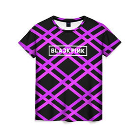Женская футболка 3D с принтом BLACKPINK в Тюмени, 100% полиэфир ( синтетическое хлопкоподобное полотно) | прямой крой, круглый вырез горловины, длина до линии бедер | blackpink | k pop | блэк пинк