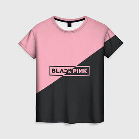 Женская футболка 3D с принтом Black Pink в Тюмени, 100% полиэфир ( синтетическое хлопкоподобное полотно) | прямой крой, круглый вырез горловины, длина до линии бедер | black pink | blackpink | square two | square up | дженни ким | лалиса манобан