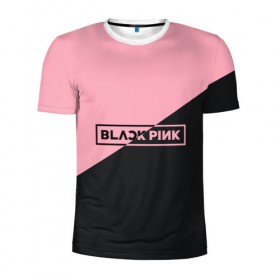Мужская футболка 3D спортивная с принтом Black Pink в Тюмени, 100% полиэстер с улучшенными характеристиками | приталенный силуэт, круглая горловина, широкие плечи, сужается к линии бедра | black pink | blackpink | square two | square up | дженни ким | лалиса манобан