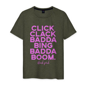 Мужская футболка хлопок с принтом BLACKPINK в Тюмени, 100% хлопок | прямой крой, круглый вырез горловины, длина до линии бедер, слегка спущенное плечо. | blackpink | k pop | блэк пинк