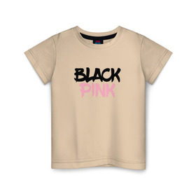 Детская футболка хлопок с принтом BLACKPINK в Тюмени, 100% хлопок | круглый вырез горловины, полуприлегающий силуэт, длина до линии бедер | 
