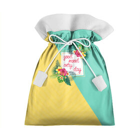 Подарочный 3D мешок с принтом good mood every day в Тюмени, 100% полиэстер | Размер: 29*39 см | flowers | good | mood | summer | vocation | лето | настроение | отпуск | цветы