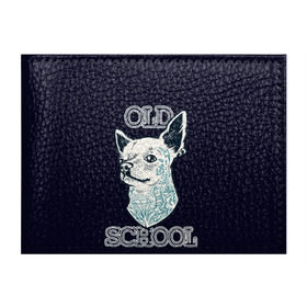 Обложка для студенческого билета с принтом Old school Chihuahua в Тюмени, натуральная кожа | Размер: 11*8 см; Печать на всей внешней стороне | Тематика изображения на принте: chihuahua | dog | old school | tattoo | олдскул | собака | тату | чихуахуа