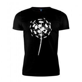 Мужская футболка премиум с принтом Одуванчик в Тюмени, 92% хлопок, 8% лайкра | приталенный силуэт, круглый вырез ворота, длина до линии бедра, короткий рукав | арт | одуванчик | пух | растения | семена | силуэт | цветы