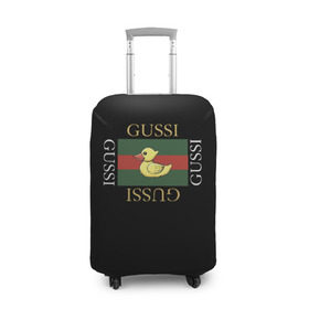 Чехол для чемодана 3D с принтом gussi в Тюмени, 86% полиэфир, 14% спандекс | двустороннее нанесение принта, прорези для ручек и колес | gussi | гуси | гусси | гусь | гуччи | утка | хова
