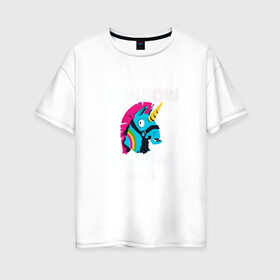 Женская футболка хлопок Oversize с принтом Fortnite в Тюмени, 100% хлопок | свободный крой, круглый ворот, спущенный рукав, длина до линии бедер
 | fortnite | королевская битва