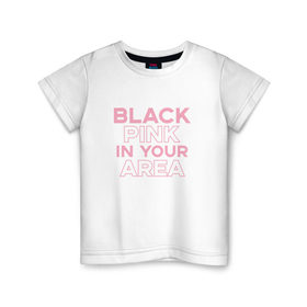 Детская футболка хлопок с принтом BLACKPINK в Тюмени, 100% хлопок | круглый вырез горловины, полуприлегающий силуэт, длина до линии бедер | blackpink | k pop | music | блэк пинк | дженни | джису | лис | музыка | розэ