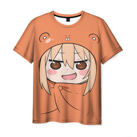 Мужская футболка 3D с принтом Himouto! Umaru-chan в Тюмени, 100% полиэфир | прямой крой, круглый вырез горловины, длина до линии бедер | himouto umaru chan | himouto umaruchan | komaru | my two faced little sister | tanukichi | u.m.r. | umaru doma | двуличная сестрёнка умару | умару дома